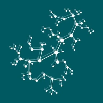 Structure of molecule and communication. Stock Illustration