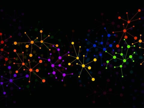 Structure molecule and communication, scientific background. Technology com.. イラスト素材