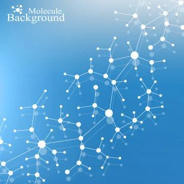 Structure molecule atom dna and communication background. Concept of neurons Stock Illustration