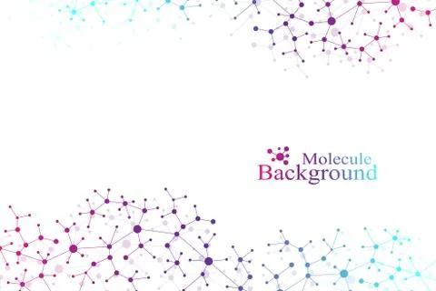 Structure molecule atom dna and communication background. Concept of neurons Stock Illustration