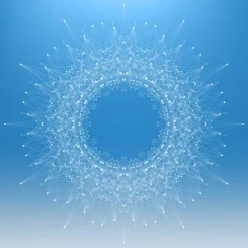 Structure molecule atom dna and communication background. Concept of neurons Stock Illustration