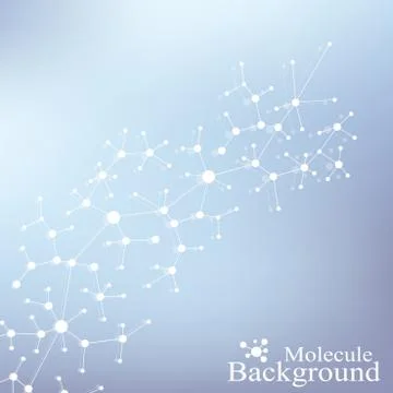 Structure molecule atom dna and communication background. Concept of neurons Stock Illustration