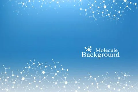 Structure molecule atom dna and communication background. Concept of neurons Stock Illustration
