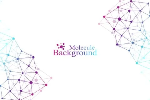 Structure molecule atom dna and communication background. Concept of neurons Stock Illustration