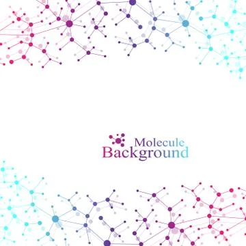 Structure molecule atom dna and communication background. Concept of neurons 스톡 일러스트