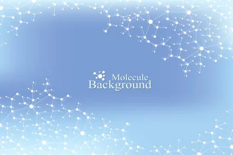 Structure molecule atom dna and communication background. Concept of neurons Stock Illustration