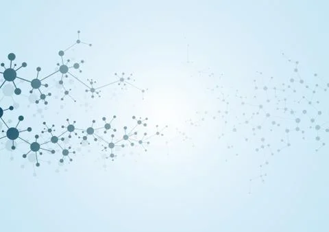 Structure molecule of DNA and neurons. Abstract background. Medicine, science Illustrazione stock