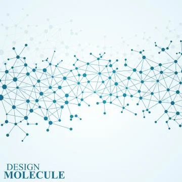 Structure molecule of DNA and neurons. Abstract background. Medicine, science Stock Illustration