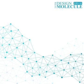 Structure molecule of DNA and neurons. Abstract background. Medicine, science Illustrazione stock