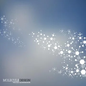 Structure molecule of DNA and neurons. Abstract background. Medicine, science Stock Illustration