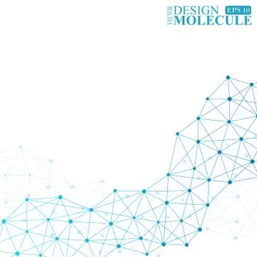 Structure molecule of DNA and neurons. Abstract background. Medicine, science Stock Illustration