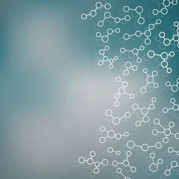 Structure molecule of DNA and neurons. Abstract background. Medicine, science Illustrazione stock