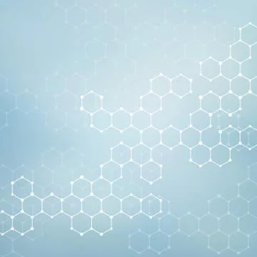 Structure molecule of DNA and neurons. Abstract background. Medicine, science Stock Illustration
