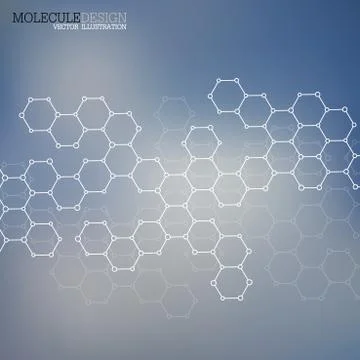 Structure molecule of DNA and neurons. Abstract background. Medicine, science Stock Illustration