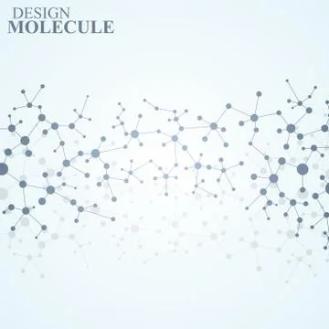Structure molecule of DNA and neurons. Abstract background. Medicine, science Stock Illustration
