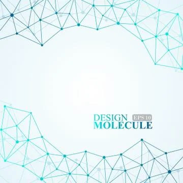 Structure molecule of DNA and neurons. Abstract background. Medicine, science Stock Illustration