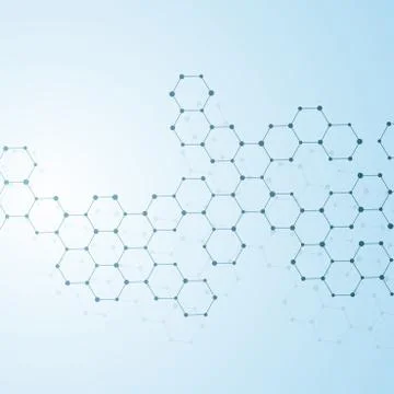 Structure molecule of DNA and neurons. Abstract background. Medicine, science Stock Illustration
