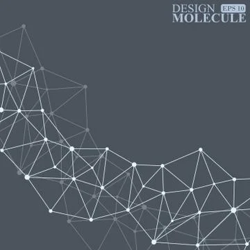 Structure molecule of DNA and neurons. Abstract background. Medicine, science Stock Illustration