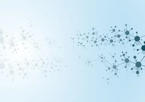 Structure molecule of DNA and neurons. Abstract background. Medicine, science Stock Illustration