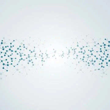 Structure molecule of DNA and neurons. Abstract background. Medicine, science Stock Illustration