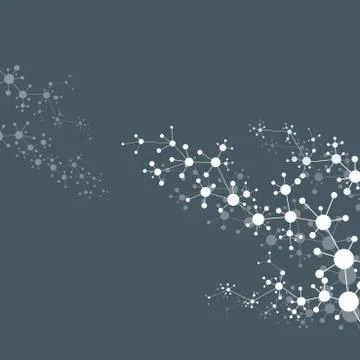 Structure molecule of DNA and neurons. Abstract background. Medicine, science Stock Illustration
