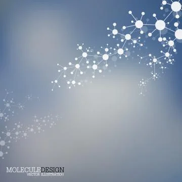 Structure molecule of DNA and neurons. Abstract background. Medicine, science Stock Illustration