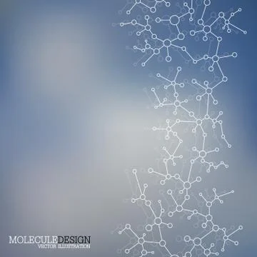 Structure molecule of DNA and neurons. Abstract background. Medicine, science Stock Illustration