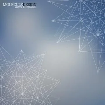Structure molecule of DNA and neurons. Abstract background. Medicine, science Stock Illustration