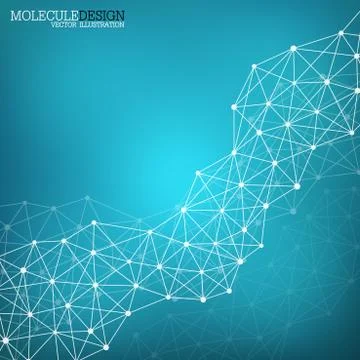 Structure molecule of DNA and neurons. Abstract background. Medicine, science Stock Illustration