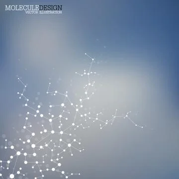 Structure molecule of DNA and neurons. Abstract background. Medicine, science 库存插图