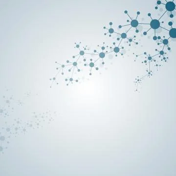 Structure molecule of DNA and neurons. Abstract background. Medicine, science Illustrazione stock