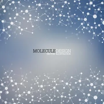 Structure molecule of DNA and neurons. Abstract background. Medicine, science Stock Illustration