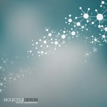 Structure molecule of DNA and neurons. Abstract background. Medicine, science Stock Illustration