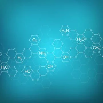 Structure molecule of DNA and neurons. Abstract background. Medicine, science Stock Illustration