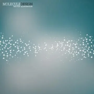 Structure molecule of DNA and neurons. Abstract background. Medicine, science Stock Illustration