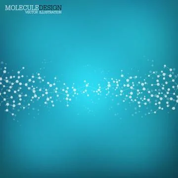 Structure molecule of DNA and neurons. Abstract background. Medicine, science Stock Illustration