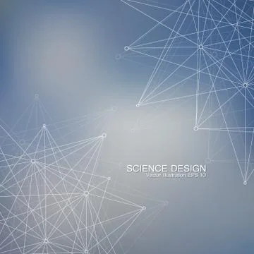 Structure molecule of DNA and neurons. Abstract background. Medicine, science Stock Illustration