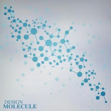 Structure molecule of DNA and neurons. Abstract background. Medicine, science Stock Illustration