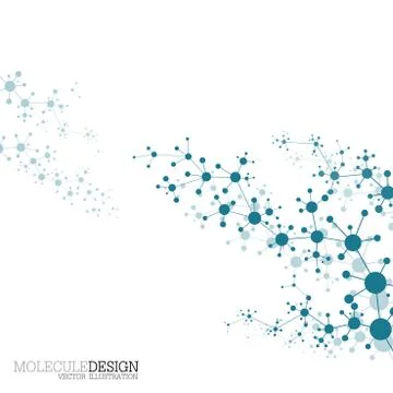 Structure molecule of DNA and neurons. Abstract background. Medicine, science Stock Illustration