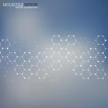 Structure molecule of DNA and neurons. Abstract background. Medicine, science Stock Illustration