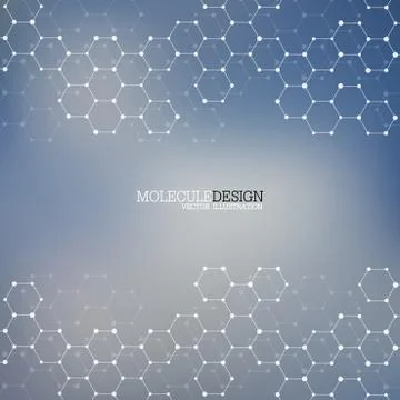 Structure molecule of DNA and neurons. Abstract background. Medicine, science Illustrazione stock