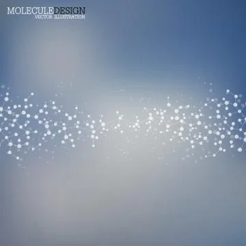 Structure molecule of DNA and neurons. Abstract background. Medicine, science Stock Illustration