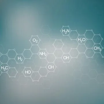 Structure molecule of DNA and neurons. Abstract background. Medicine, science Stock Illustration