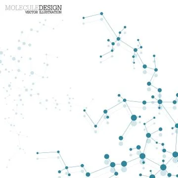 Structure molecule of DNA and neurons. Abstract background. Medicine, science Stock Illustration