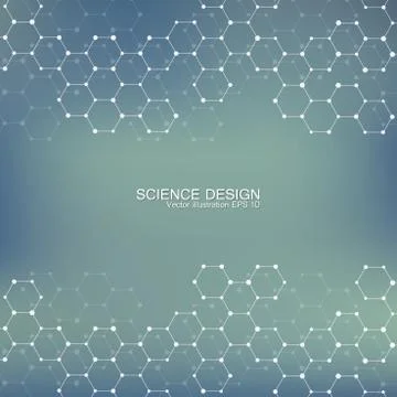 Structure molecule of DNA and neurons. Abstract background. Medicine, science Stock Illustration