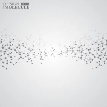 Structure molecule of DNA and neurons. Abstract background. Medicine, science Stock Illustration