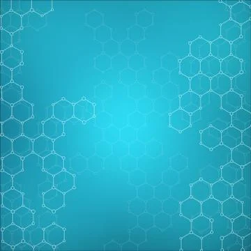Structure molecule of DNA and neurons. Abstract background. Medicine, science Stock Illustration