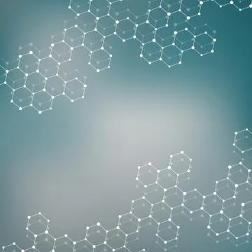 Structure molecule of DNA and neurons. Abstract background. Medicine, science Stock Illustration