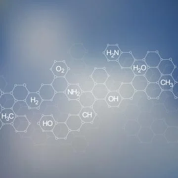 Structure molecule of DNA and neurons. Abstract background. Medicine, science Stock Illustration