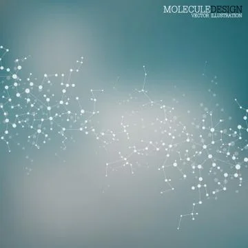 Structure molecule of DNA and neurons. Abstract background. Medicine, science Stock Illustration